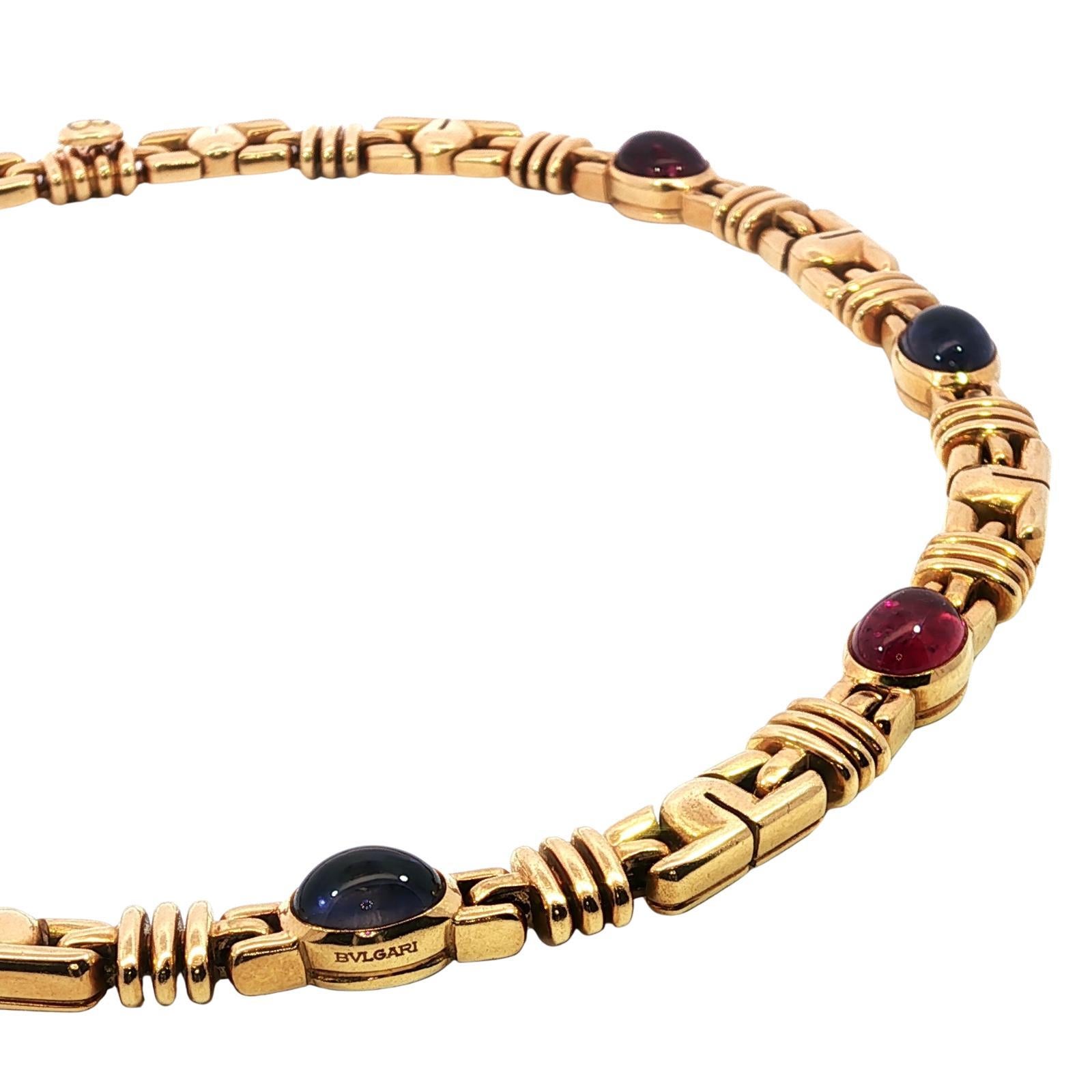 Bulgari Parentesi Gemstone Necklace Or jaune 18K Iolite Tourmaline ~17.9ctw 4