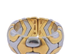 Bulgari Parentesi Gold and Steel Band Ring