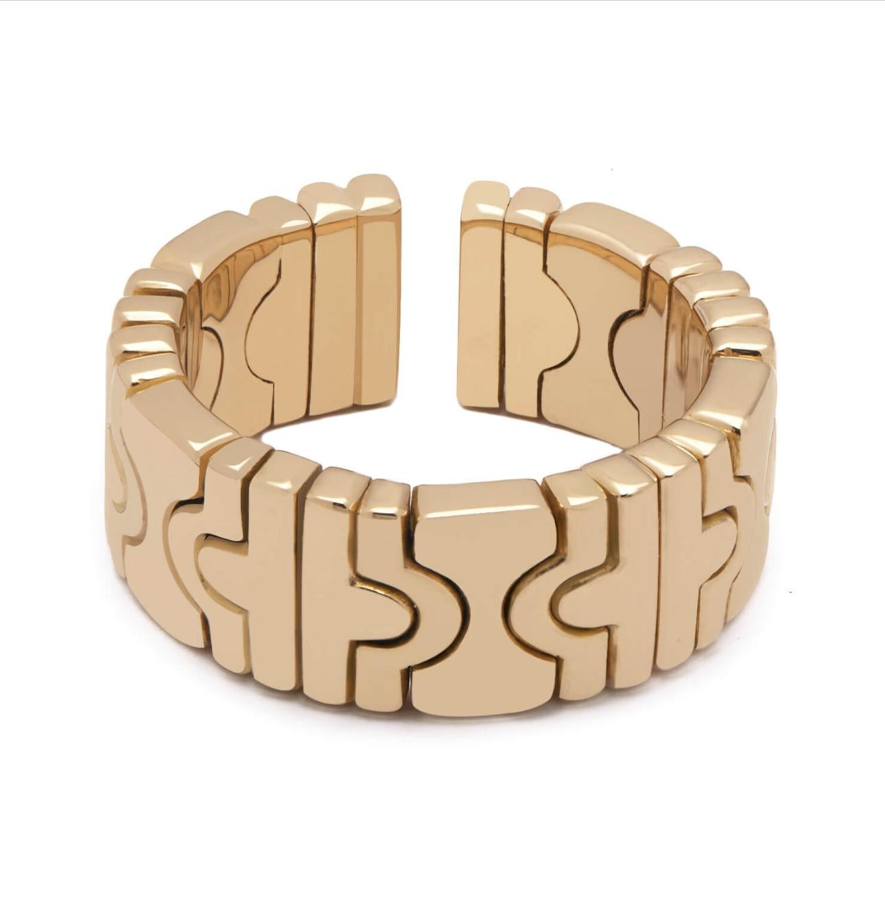 Bulgari Parentesi Gold Ring In Excellent Condition For Sale In Napoli, NA