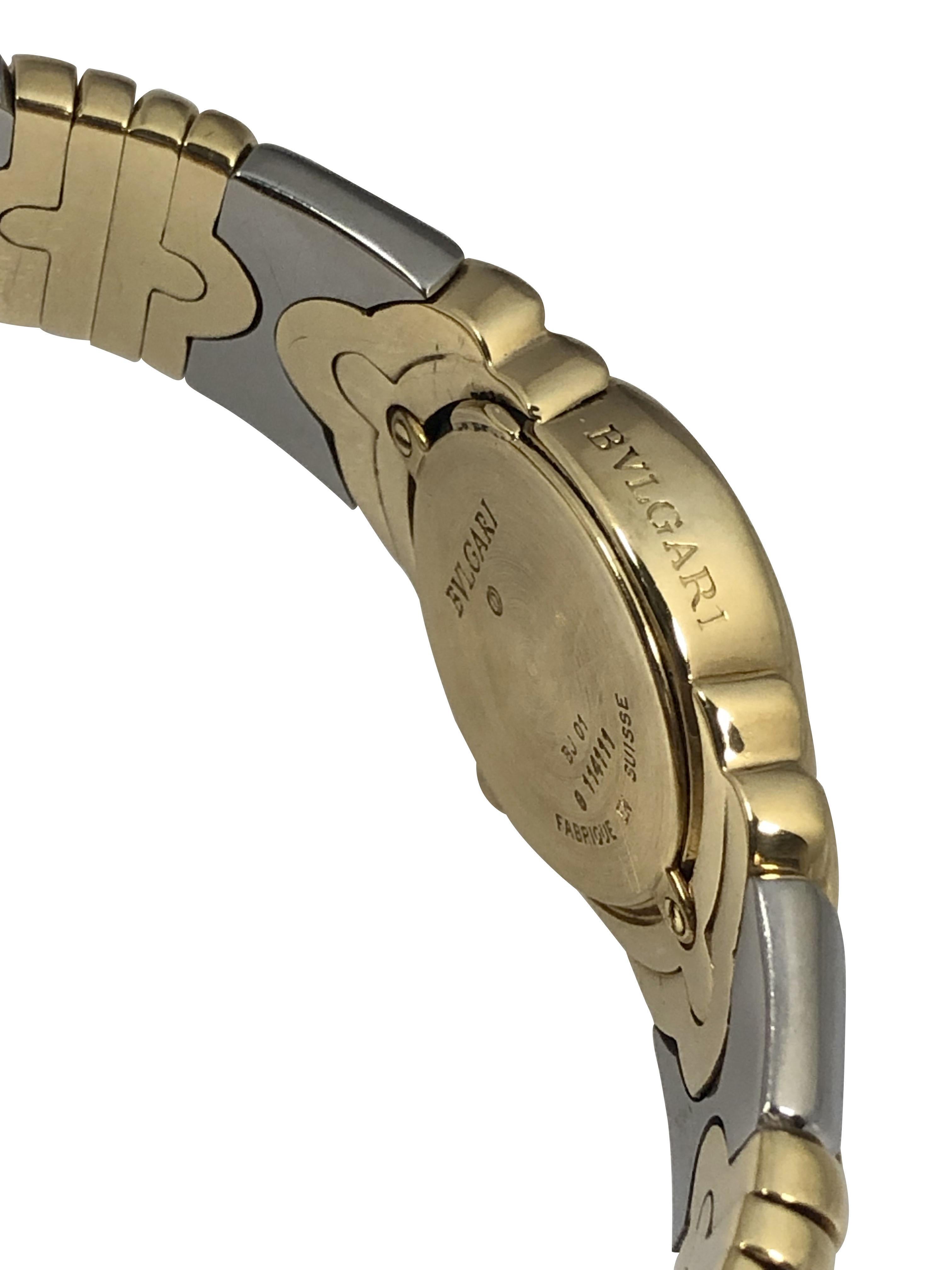 De las mujeres Bulgari Parentesi Ladies Yellow Gold and Steel Quartz Wrist Watch en venta