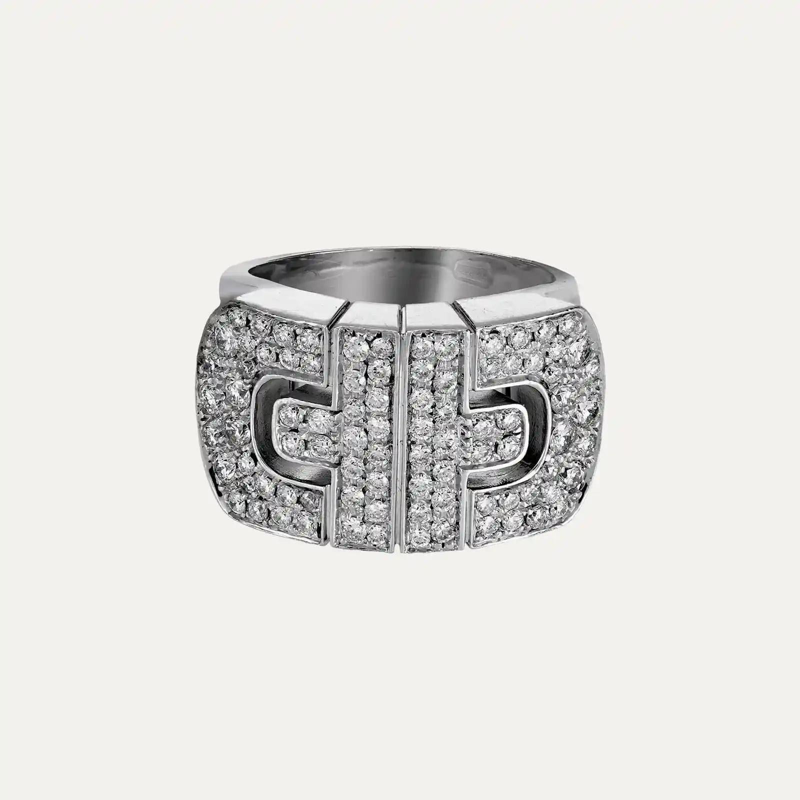 Bulgari Parentesi Ring, Gold and Diamonds For Sale 1
