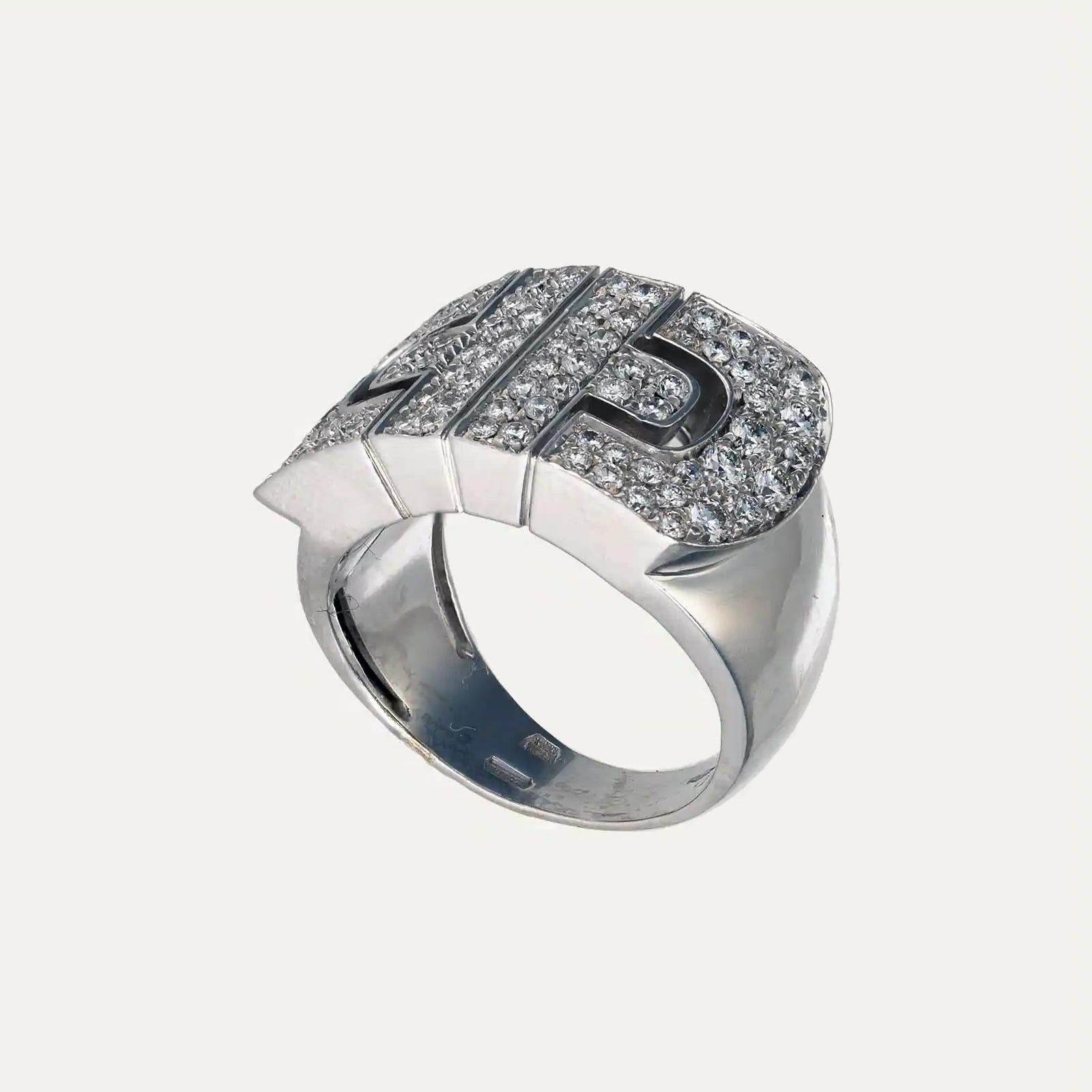 Bulgari Parentesi Ring, Gold and Diamonds For Sale 2
