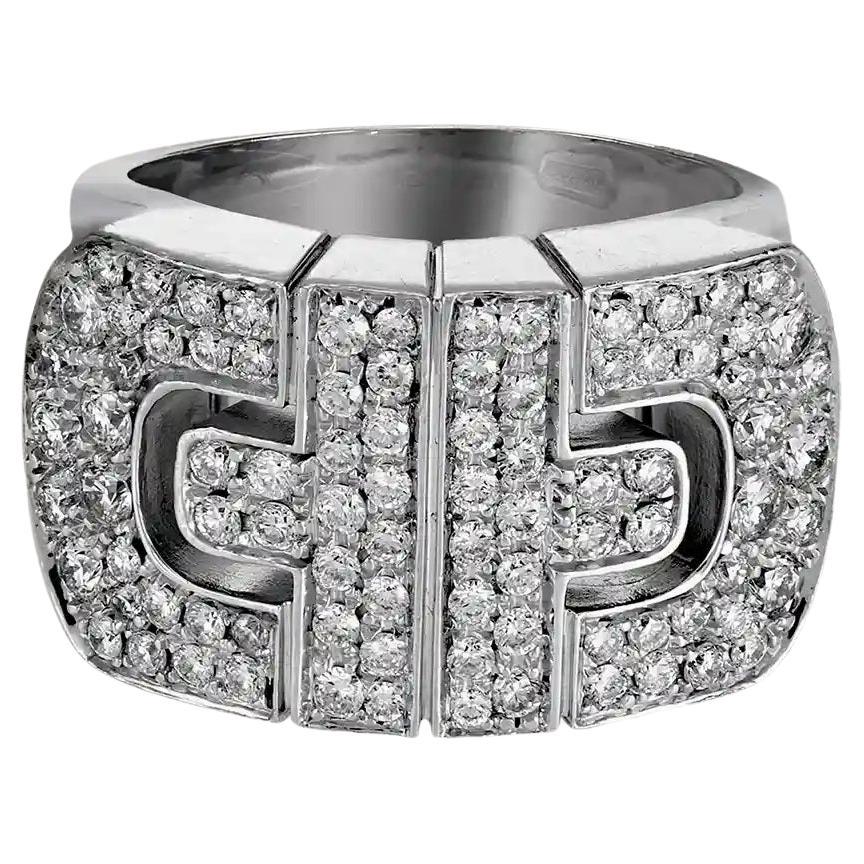 Bulgari Parentesi Ring, Gold and Diamonds
