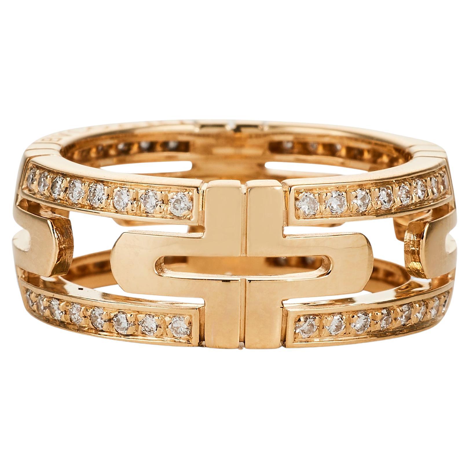 BULGARI Parentesi ring in yellow gold and diamonds