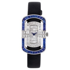 Bulgari Parentesi Armbanduhr mit Saphiren und Diamanten