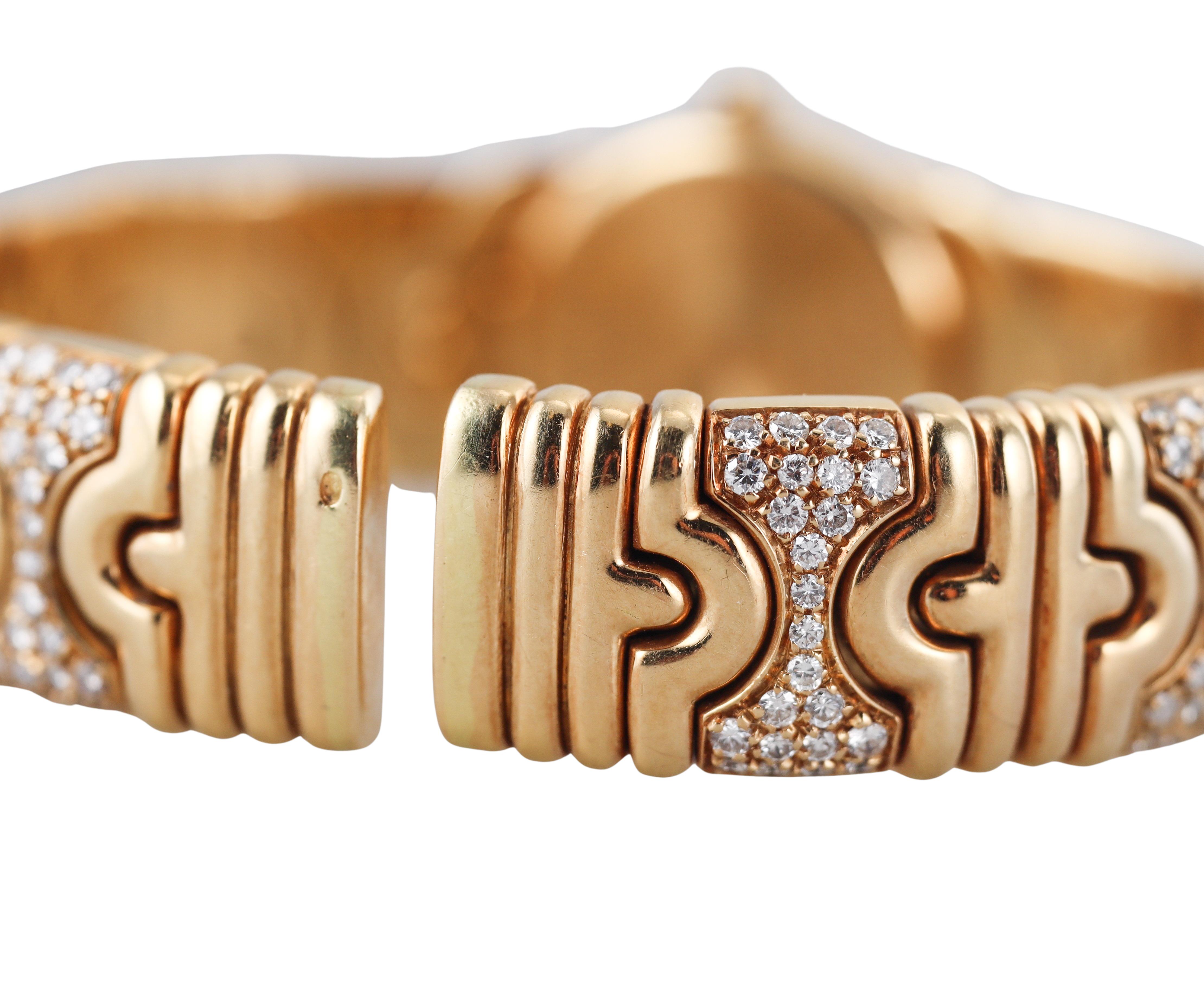 Bulgari Parentesi Yellow Gold Diamond Watch Bracelet BG01 For Sale 1