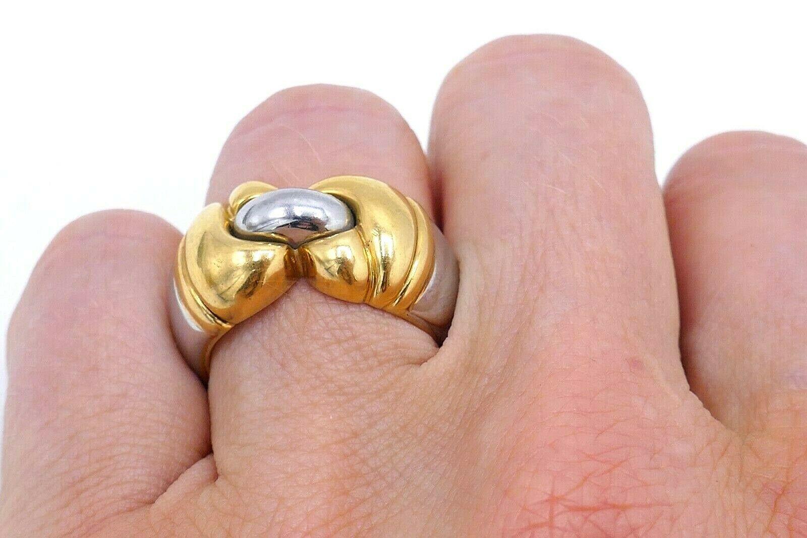 Bulgari Parentesi Yellow Gold Hematite Ring For Sale 2