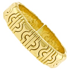 Bulgari Parenthesis all Gold Bangle Bracelet Cuff