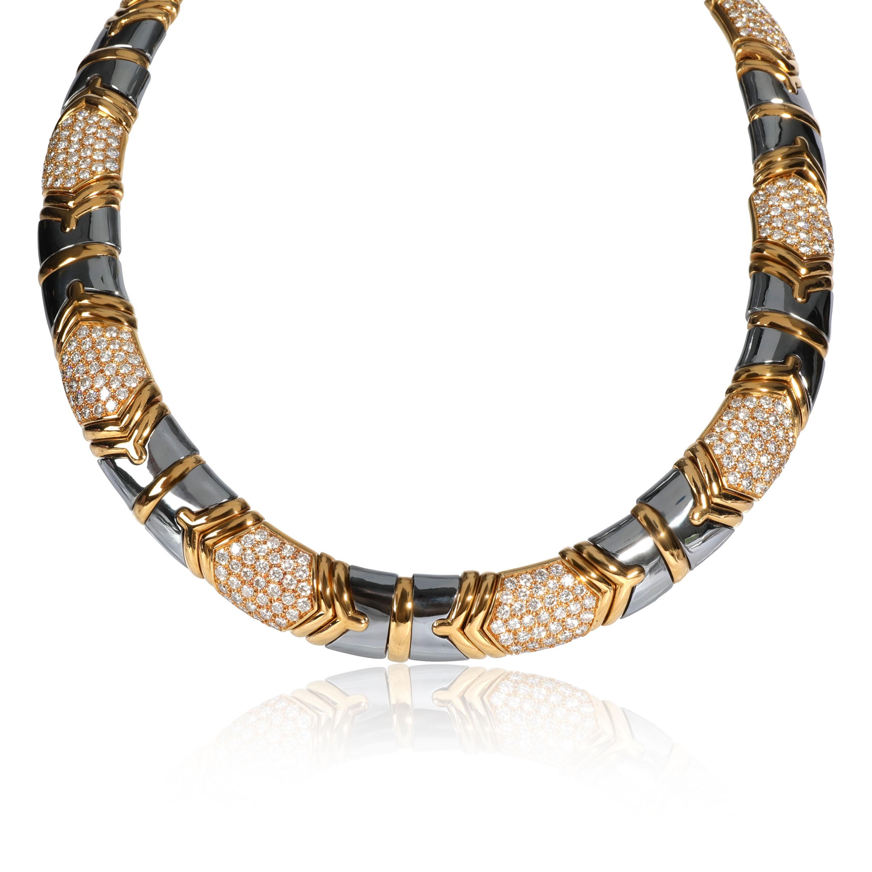 Bulgari Parentisi Diamond & Hematite Necklace in 18K Yellow Gold 11.51 CTW

PRIMARY DETAILS
SKU: 109984
Listing Title: Bulgari Parentisi Diamond & Hematite Necklace in 18K Yellow Gold 11.51 CTW
Condition Description: Retails for 68,000 USD. In