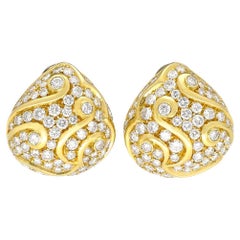 BULGARI Pave Diamond Earrings