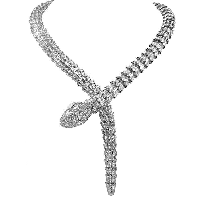 Bulgari Pavé Diamond Serpenti Necklace