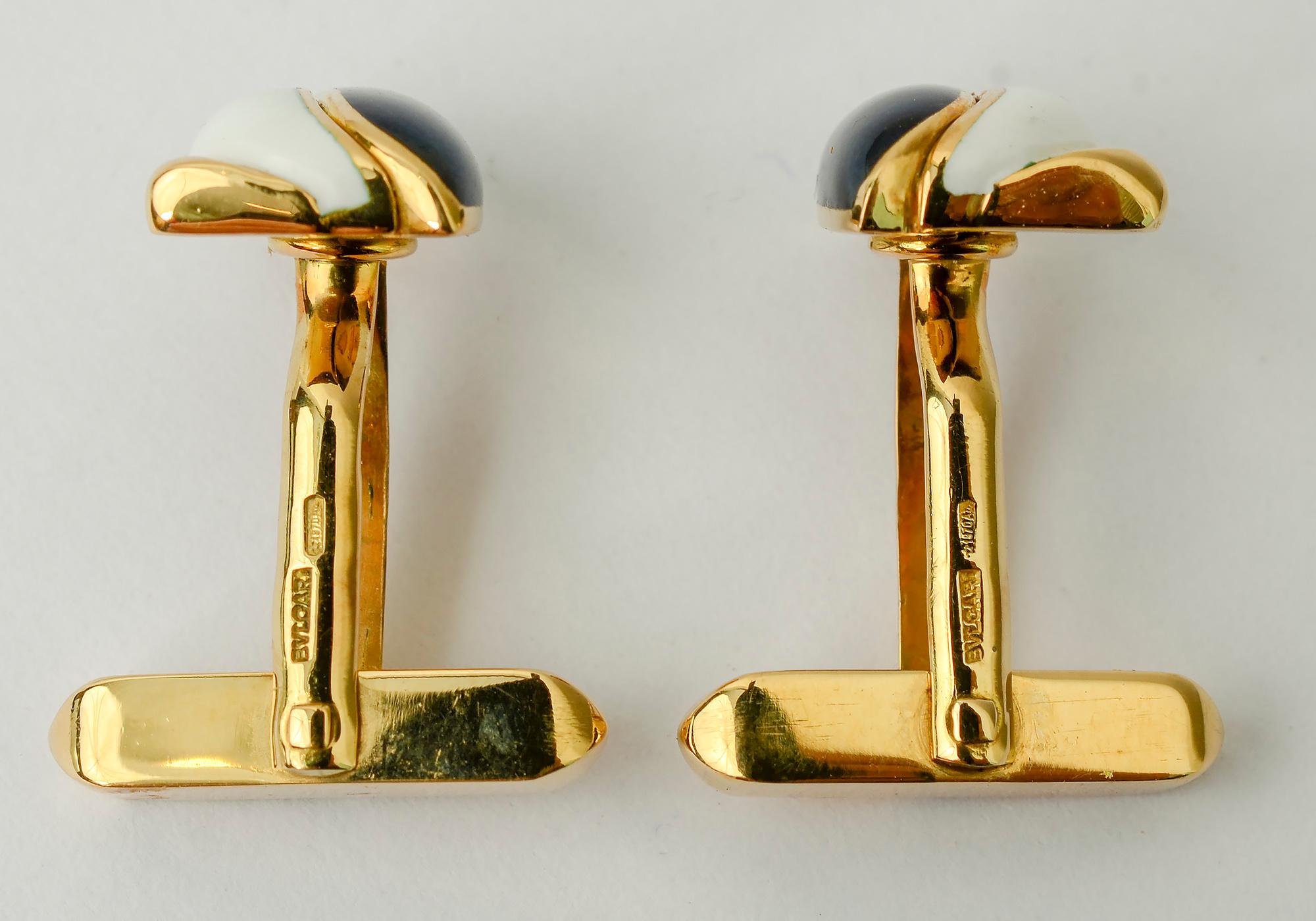 Bulgari Penguin Enamel Cufflinks 3