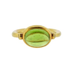 Vintage Bulgari Peridot Gold Ring