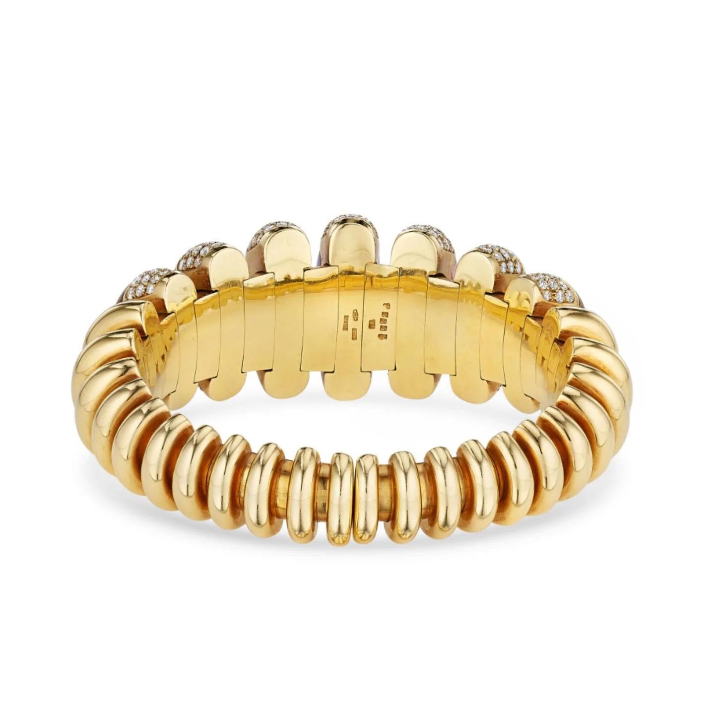 Bulgari Manchette Celtaura en tourmaline rose, améthyste, topaze bleue et citrine Pour femmes en vente