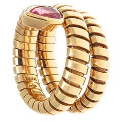 Bulgari Pink Tourmaline Tubogas Serpenti Ring