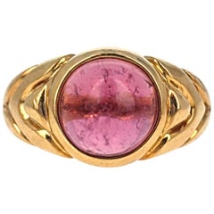 Bulgari Pink Tourmaline Yellow Gold Ring