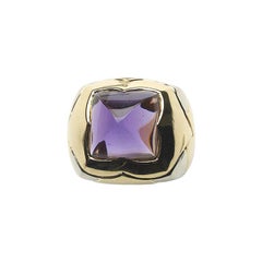Bulgari Piramide Amethyst Gold Ring, circa 1990