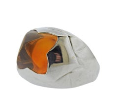 Bulgari Piramide Citrine White Gold Ring