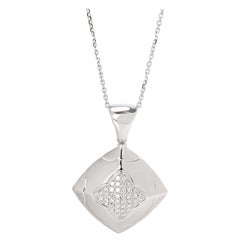 Bulgari Piramide Diamond Pendant in 18K White Gold