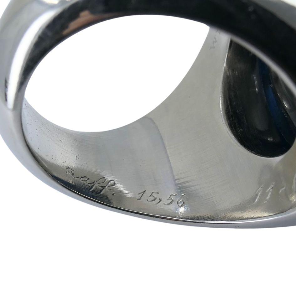 Bvlgari Platinum Sapphire Custom Family Crest Signet Ring 3