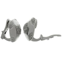 Bulgari Pyramid 0.44ct Brilliant-Cut Round Diamonds Earrings 18k White Gold