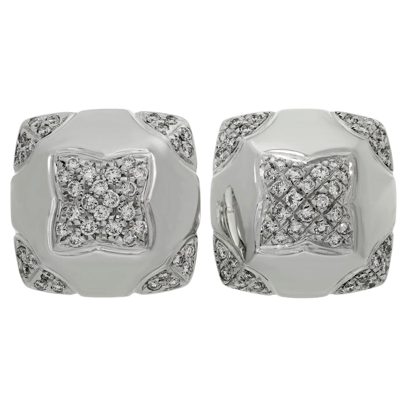 Pendientes Bulgari Pirámide 0.44ct Diamantes Redondos talla brillante Oro Blanco 18k