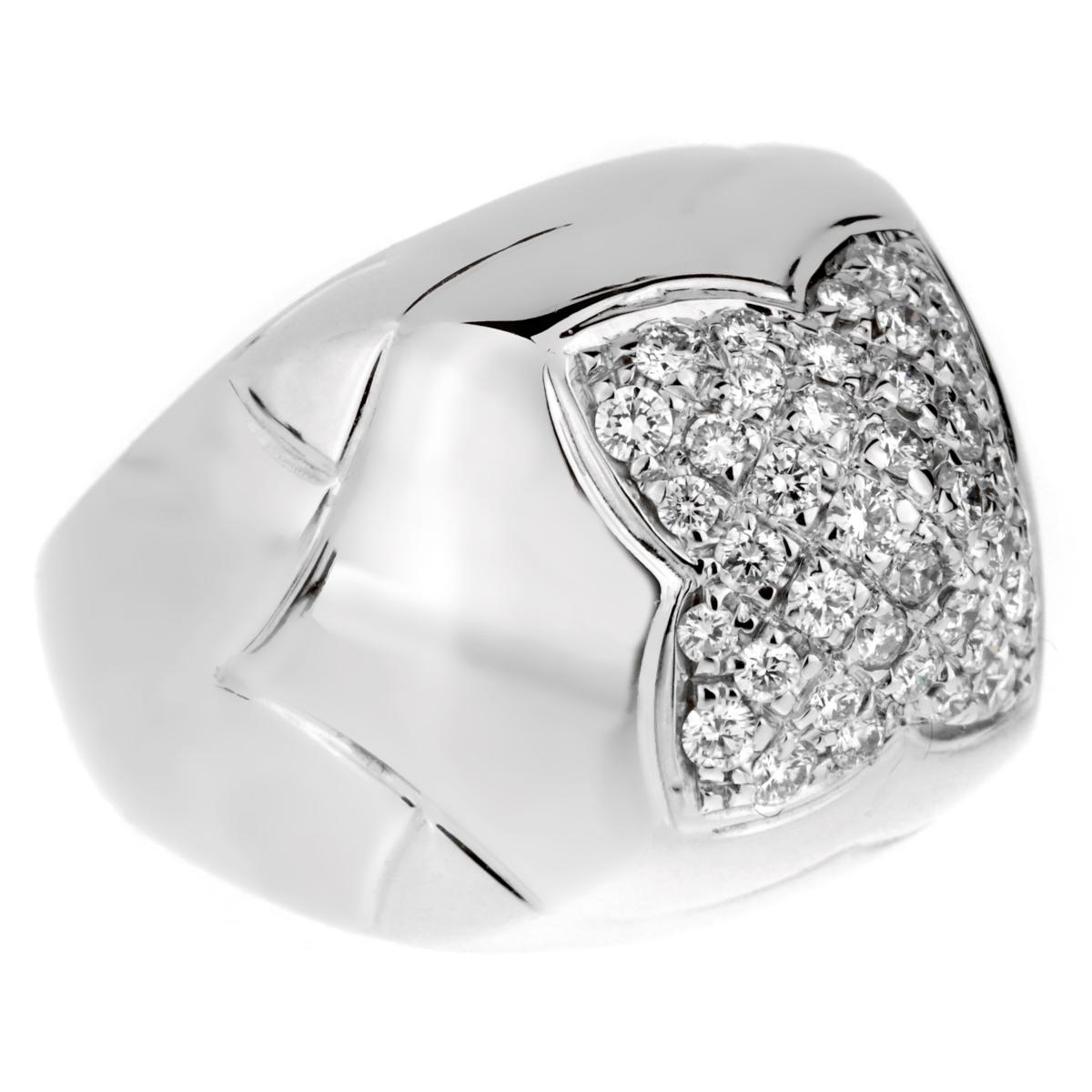 Bulgari Pyramid Diamond White Gold Ring 