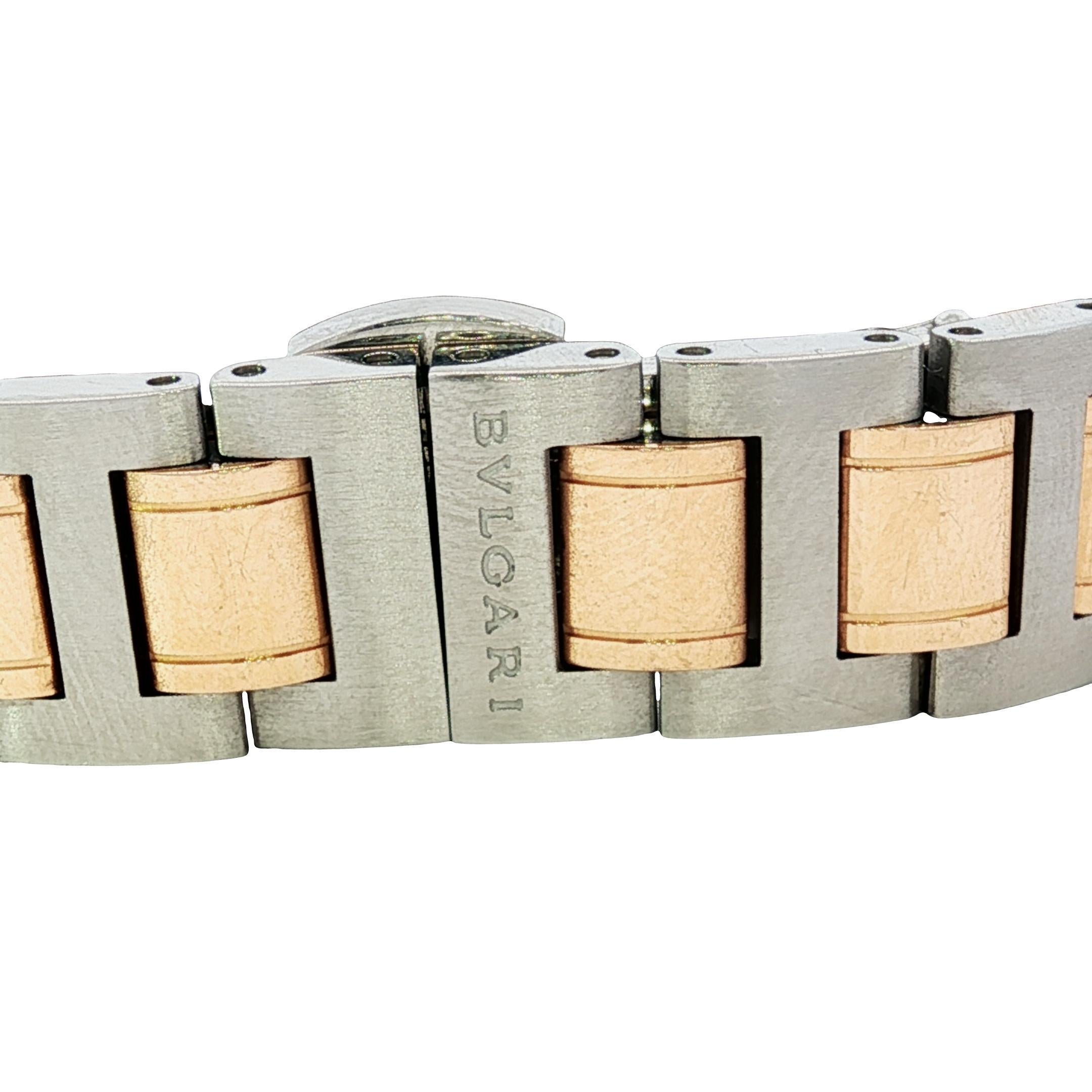 Bulgari Quarz Perlmutt und Diamant Damenuhr im Angebot 7