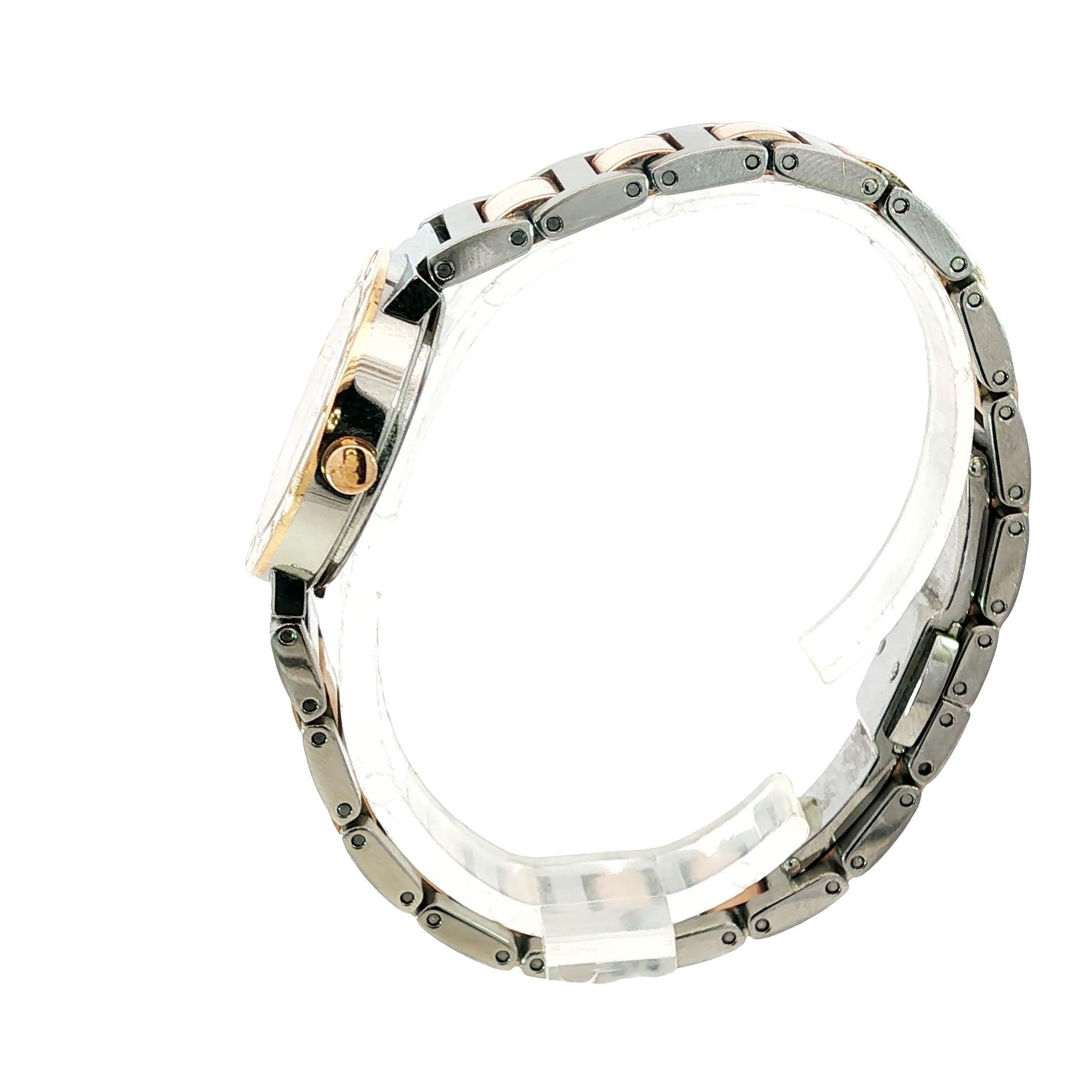 Bulgari Quarz Perlmutt und Diamant Damenuhr (Rundschliff) im Angebot