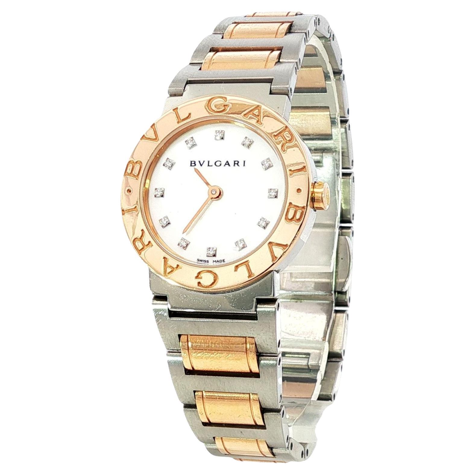 Bulgari Quartz Mother of Pearl and Diamond Ladies Watch