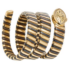 Bulgari Rare Black and Yellow Gold Tubogas Ladies Watch