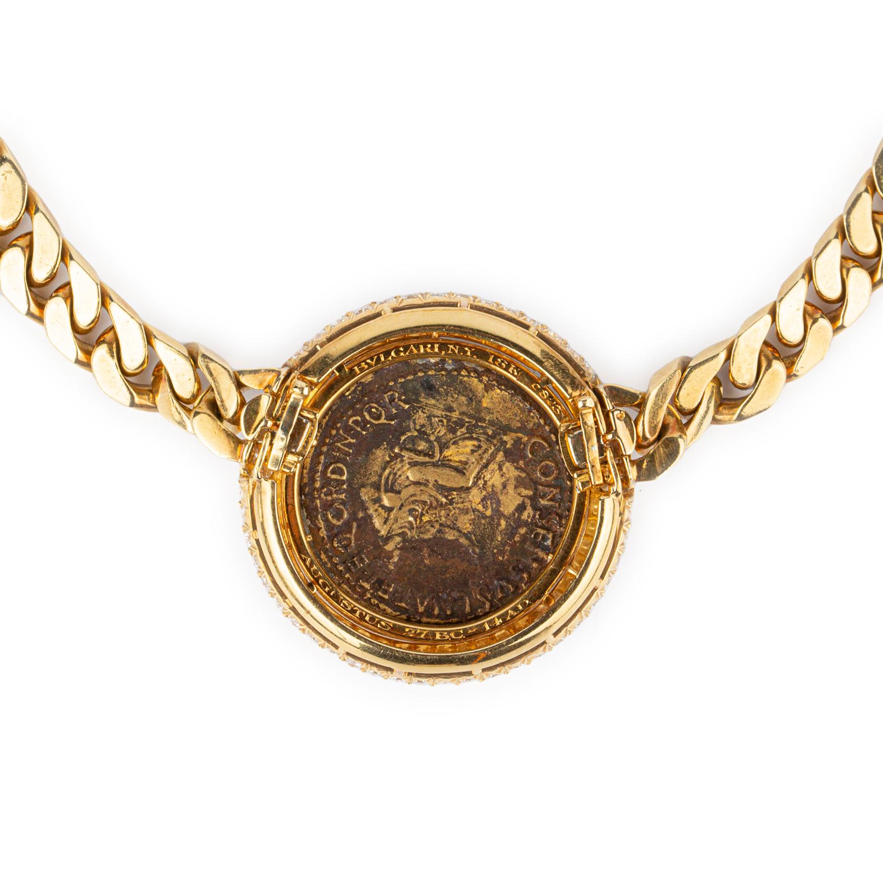 bulgari coin necklace