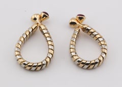 Bulgari Rare Ruby 2 Tone 18k Gold Tubogas  Cufflinks