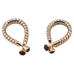 Bulgari Tubogas rares rubis 2 tons en or 18 carats  Boutons de manchettes