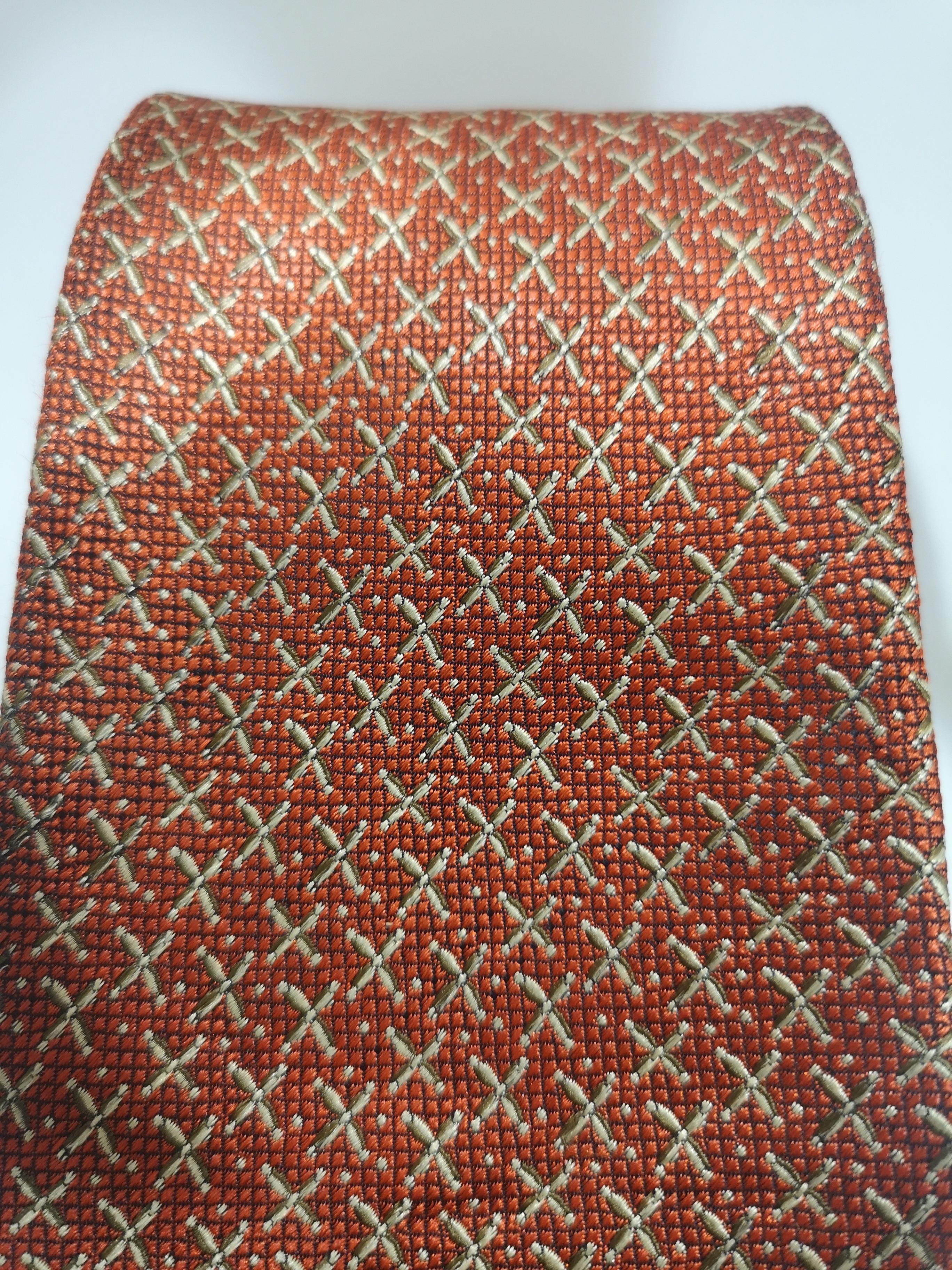 Bulgari red multicoloured silk tie In Excellent Condition In Capri, IT