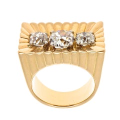 Bulgari Retro Diamond Gold Ring