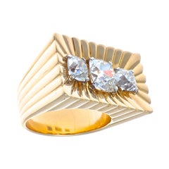 Bulgari Retro Diamond Gold Ring