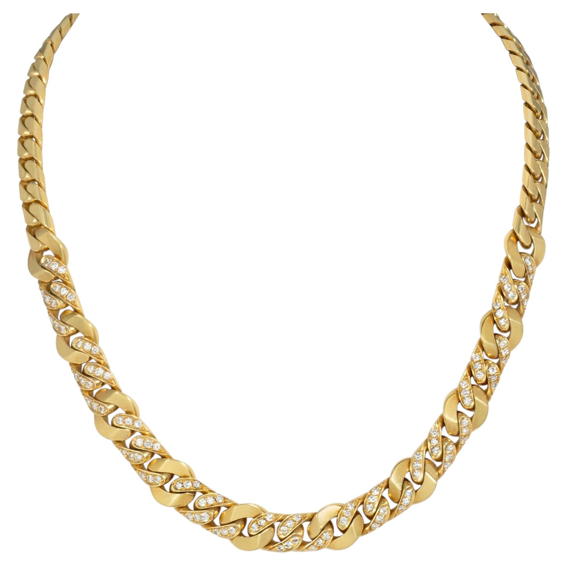 Collar reversible de Bulgari con cadena de oro y diamantes