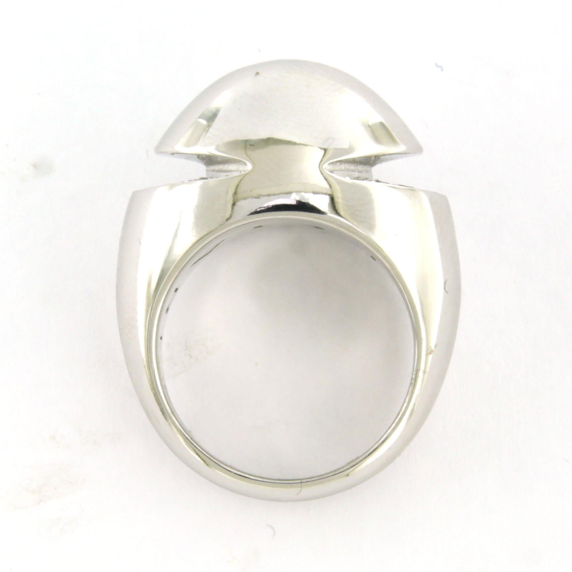 Moderno Anello BULGARI con diamanti taglio brillante fino a 0,40ct in oro 18k 10,8 grammi in vendita