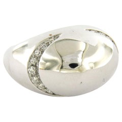 BULGARI ring with brilliant cut diamonds up to 0.40ct 18k gold 10.8 grams