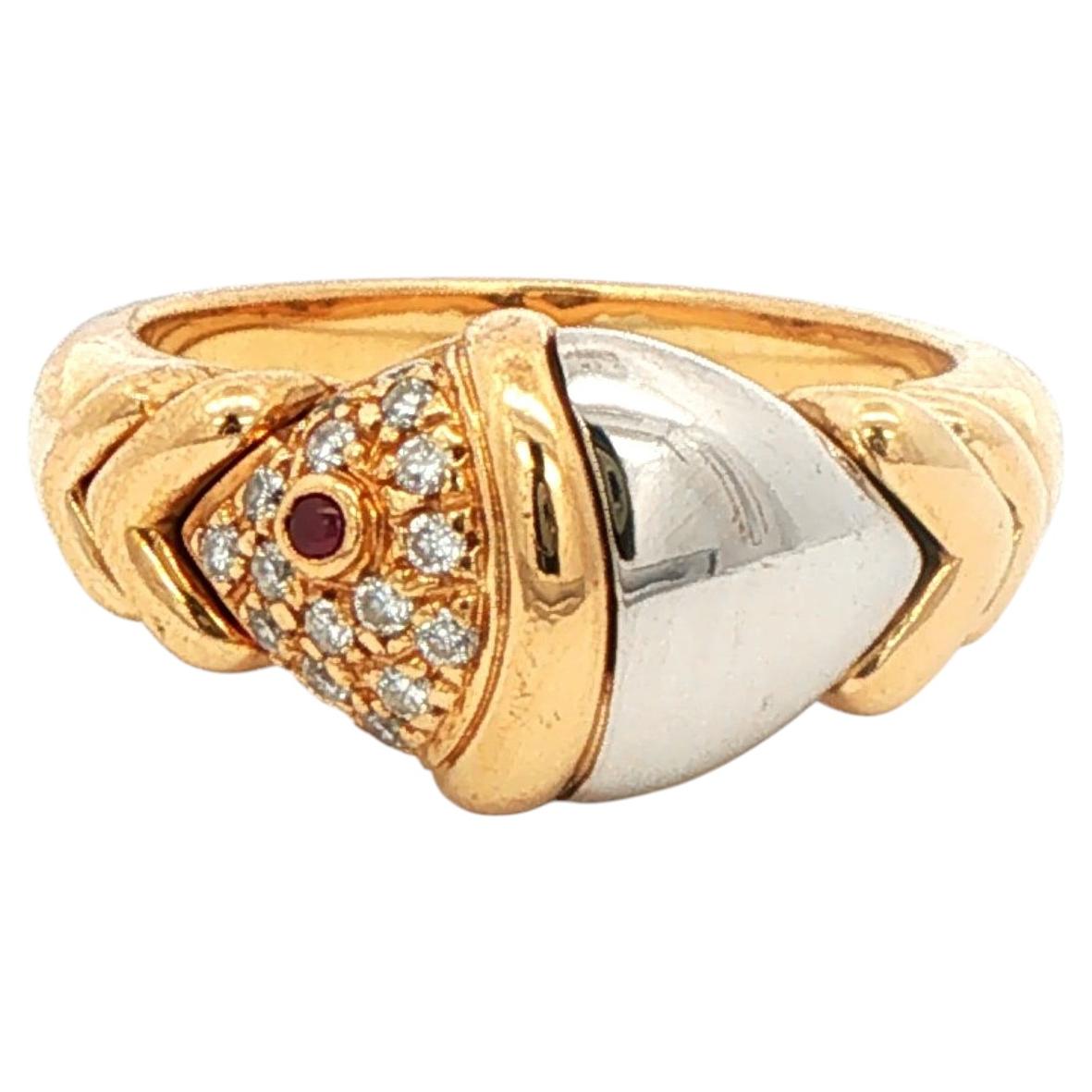 Bulgari Roma Fish Pesce Ring For Sale