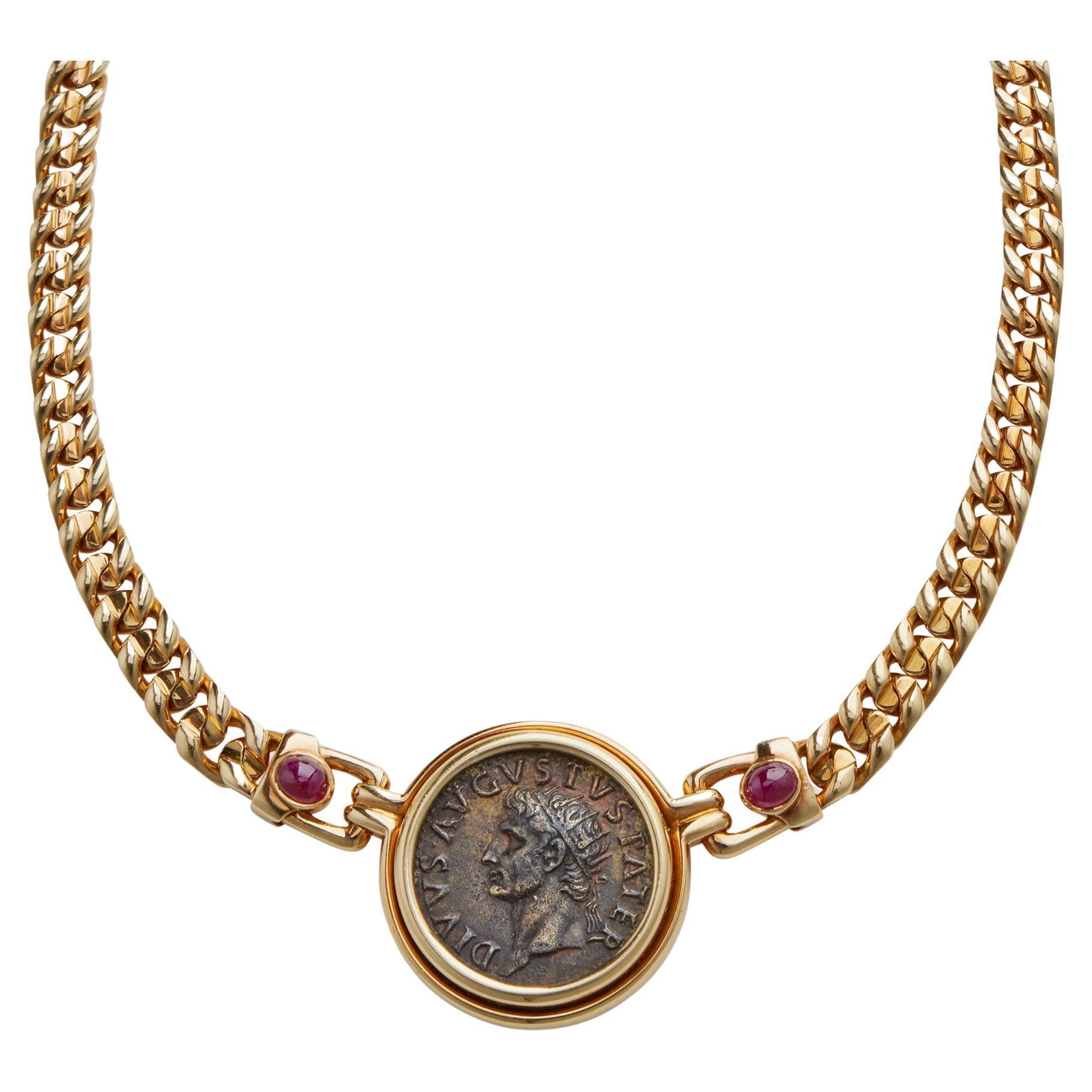Bulgari Monete Medieval Coin Gold Necklace - Eleuteri | Bvlgari jewelry,  Gold necklace, Chain link necklace