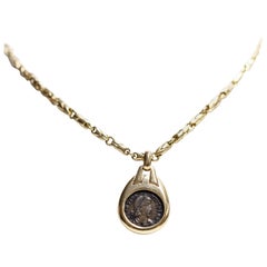 Bulgari Roman Empire Ancient Coin Necklace 18 Karat Yellow Gold