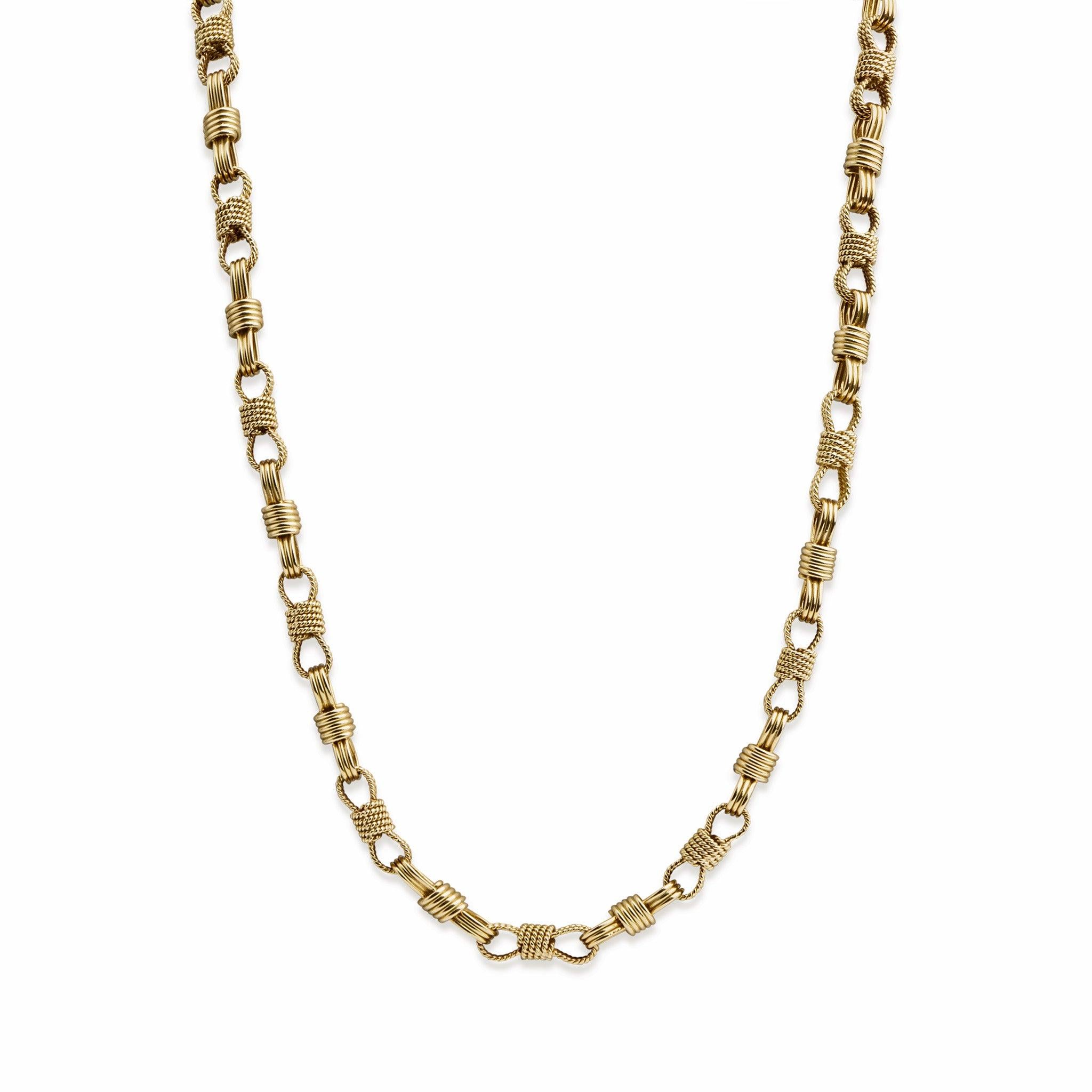 Bulgari Rom 18 Karat Gold Lange Kette Halskette für Damen oder Herren