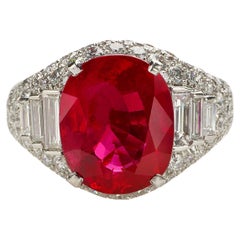 Bulgari Rom Trombino-Ring, natürlicher unbehandelter Rubin und Diamant