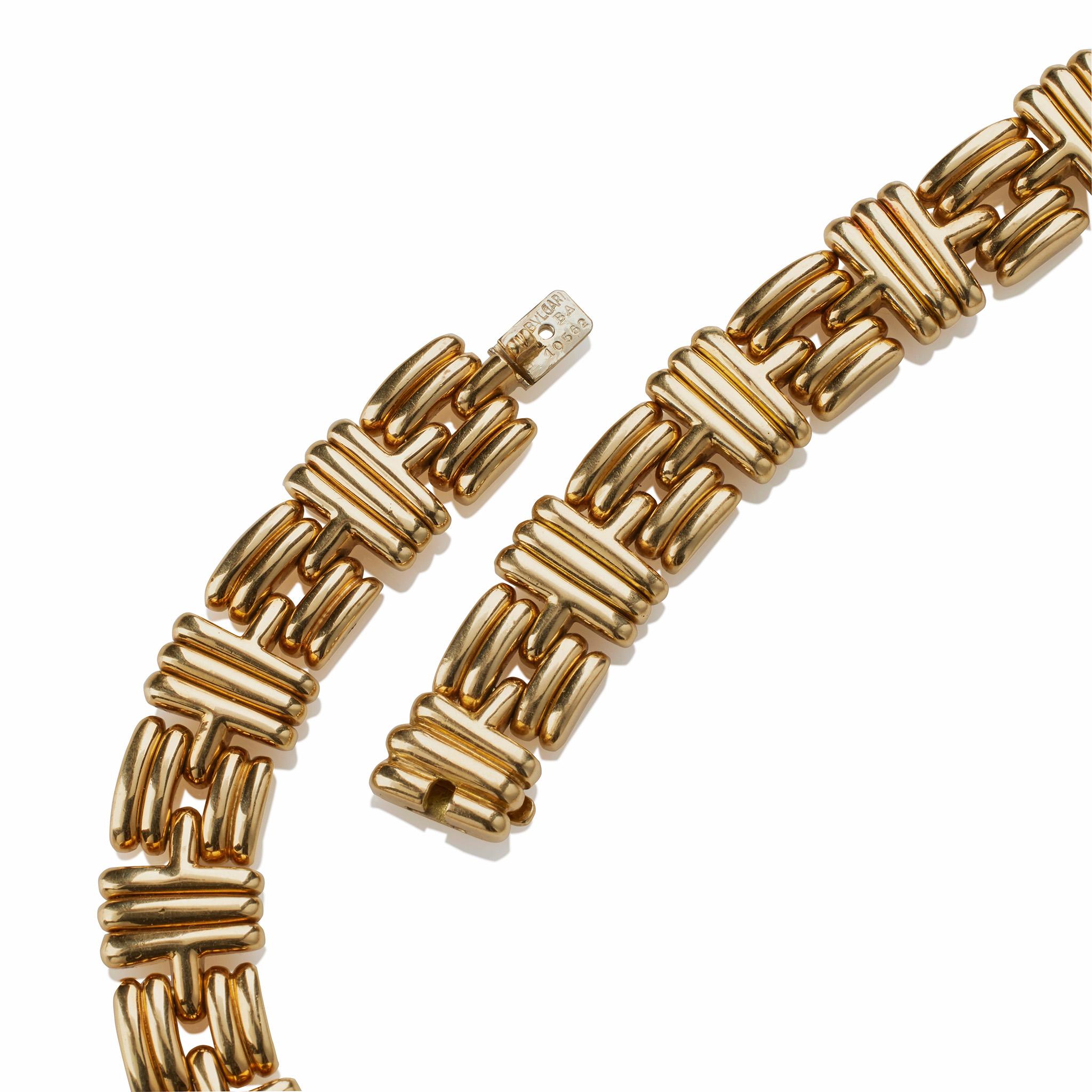 Bulgari Rom Halskette mit rosa Turmalin und Peridot für Damen oder Herren