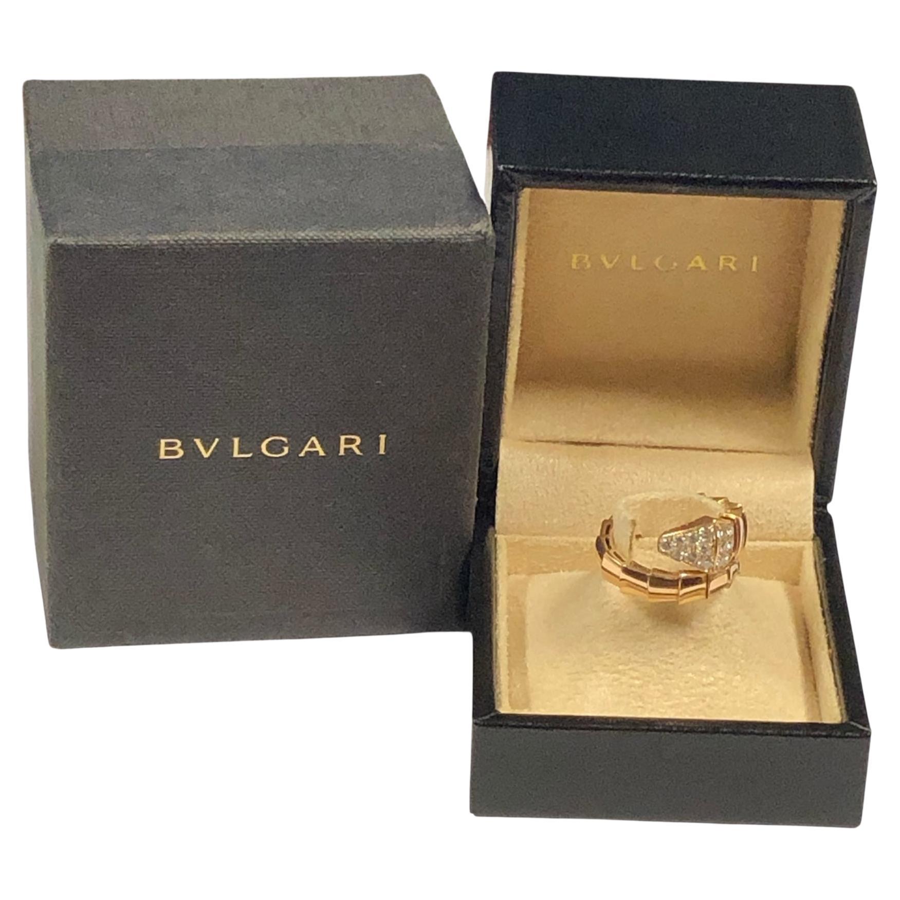 Bulgari Anillo Serpenti Serpiente Oro Rosa y Diamantes