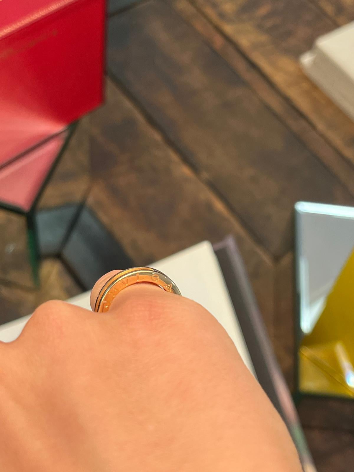 Contemporary Bulgari Rose Gold B.zero1 Ring For Sale