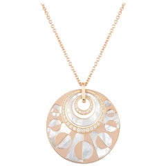 Bulgari Rose Gold Diamond Intarsio Necklace