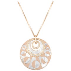 Bulgari Rose Gold Diamond Intarsio Necklace